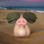 Porte-lunettes en forme de cochon