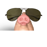 Porte-lunettes en forme de cochon