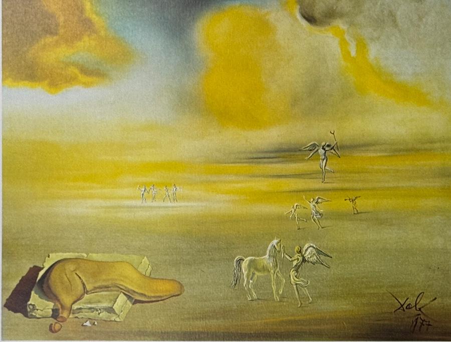 Salvador Dalí. Pòster "Monstre tou en paisatge angèlic", 1977